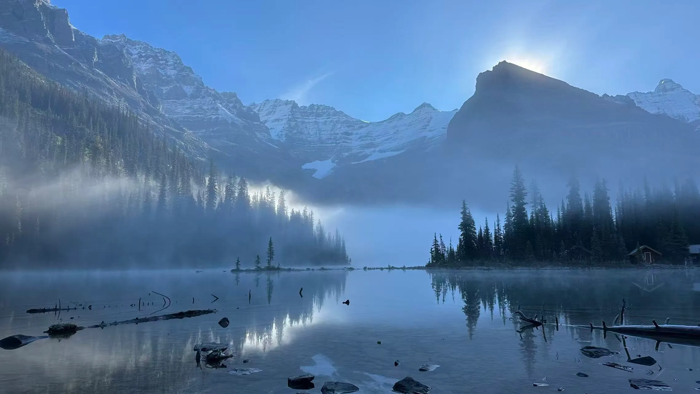 Lake O'Hara 的晨雾