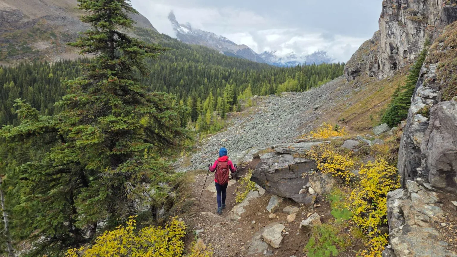 Lisa on Lake McArthur and Big Larches Loop