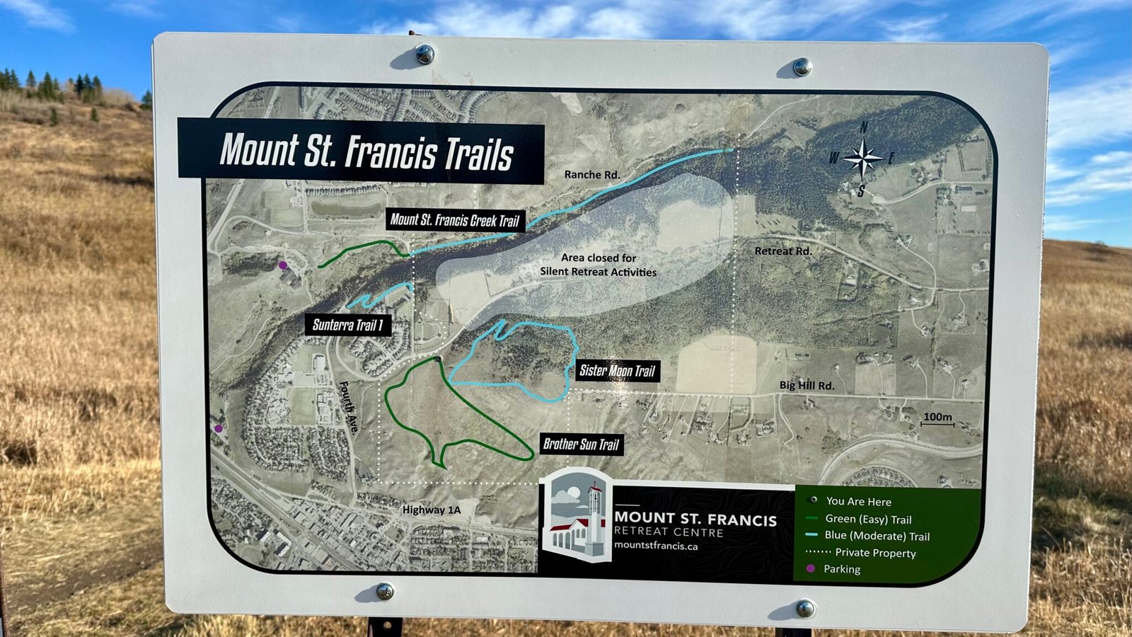 Trail map of Big Hill Cochrane